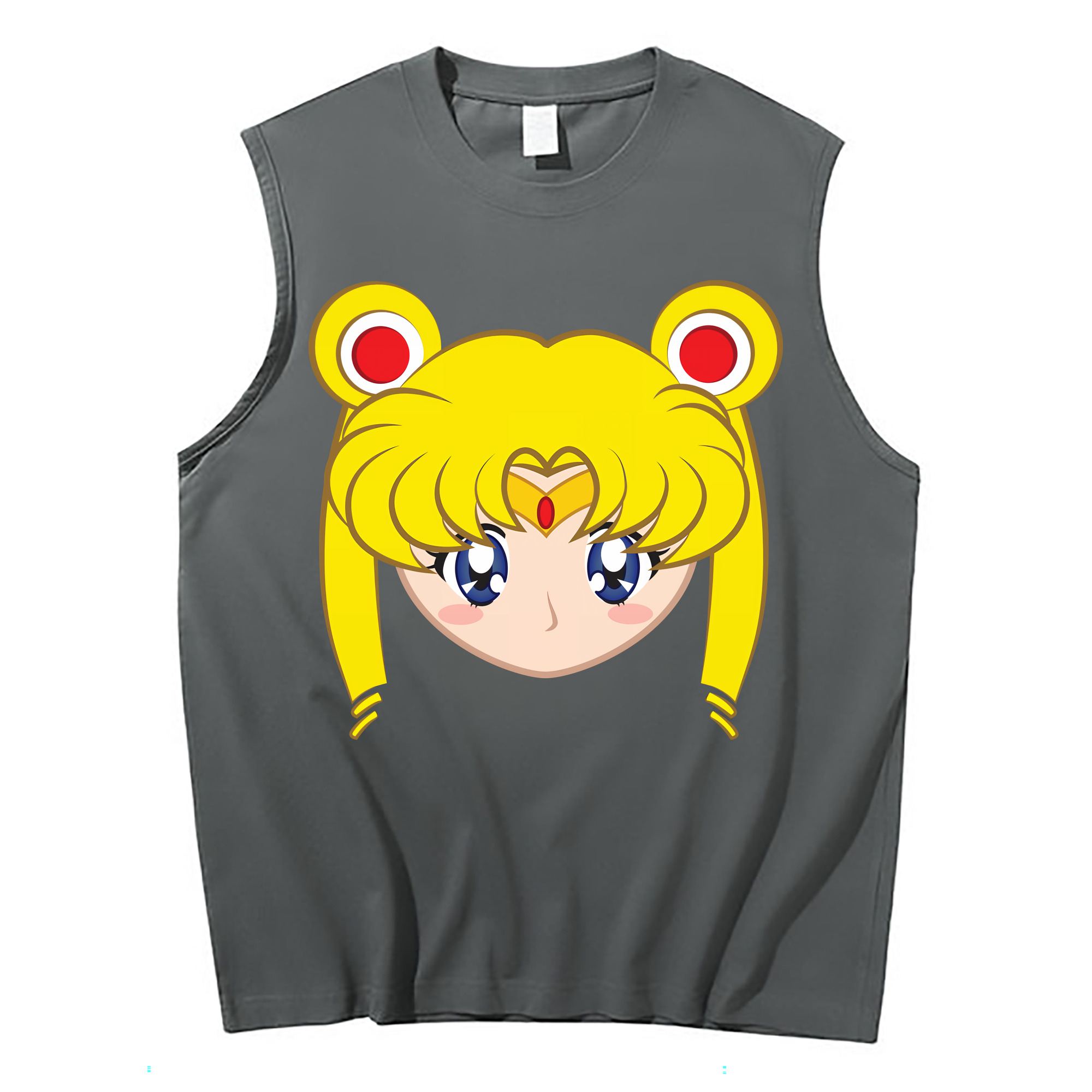 （画像用） 美少女戦士セーラームーン 月野 うさぎ つきの うさぎ Sailor Moon Tsukino Usagi コットン100％タンクトップ（フロントプリント）